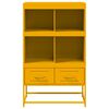 vidaXL Credenza Giallo Senape 68x39x111,5 cm in Acciaio