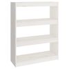 vidaXL Libreria/Divisorio Bianco 80x30x103,5 cm in Massello di Pino