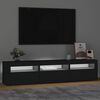 vidaXL Mobile Porta TV con Luci LED Nero 180x35x40 cm