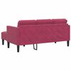 vidaXL Set di divani con cuscino 2 pcs Rosso Vino Poliestere