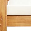 vidaXL Sedia da Giardino con Cuscino 140 cm Bianco Crema Legno Acacia