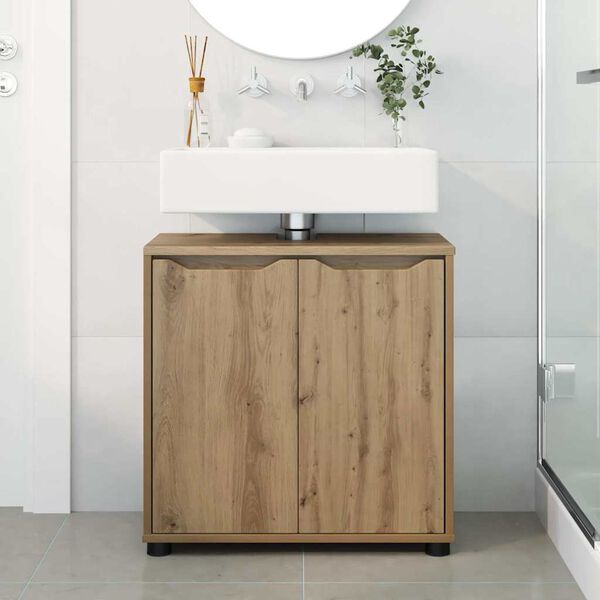 vidaXL Mobile per lavabo da bagno Rovere artigianale 60 x 30 x 60 cm