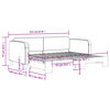vidaXL Divano Letto con Letto Estraibile Crema 90x200 cm in Tessuto