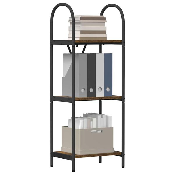 vidaXL Libreria Rovere fum&eacute; 40 x 30 x 109 cm Legno multistrato