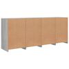 vidaXL Credenza con Luci LED Grigio Sonoma 164x37x67 cm