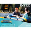 Intex Set Gommone Gonfiabile con Remi e Pompa Challenger 2 68367NP