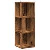 vidaXL Mobile Angolare Legno Antico 33x33x100 cm Legno Multistrato