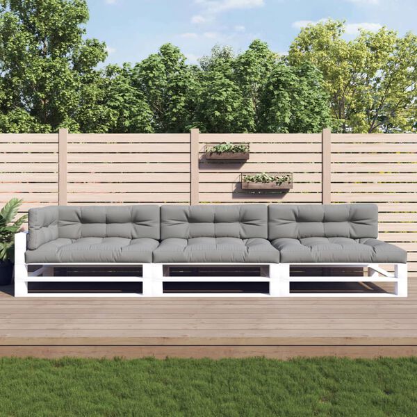 vidaXL Cuscini per Pallet 7 pz Grigi in Tessuto