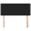 vidaXL Testiera Nera 100x5x78/88 cm in Tessuto