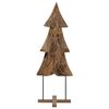 vidaXL Albero di Natale Marrone 90 cm Legno massello di teak