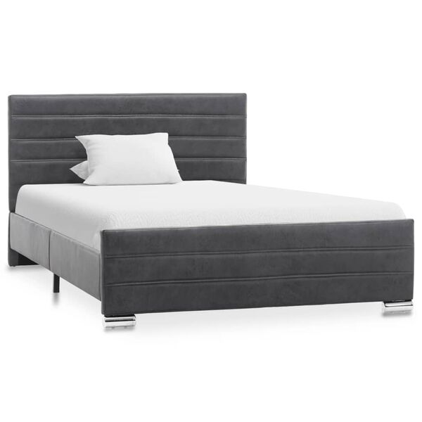 vidaXL Giroletto Grigio in Similpelle Scamosciata 120x200 cm