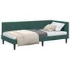 vidaXL Cornice del letto ad angolo Verde Scuro 100 cm x 200 cm Velluto