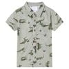 vidaXL Camicia da Bambino Cachi Chiaro M&eacute;lange 104