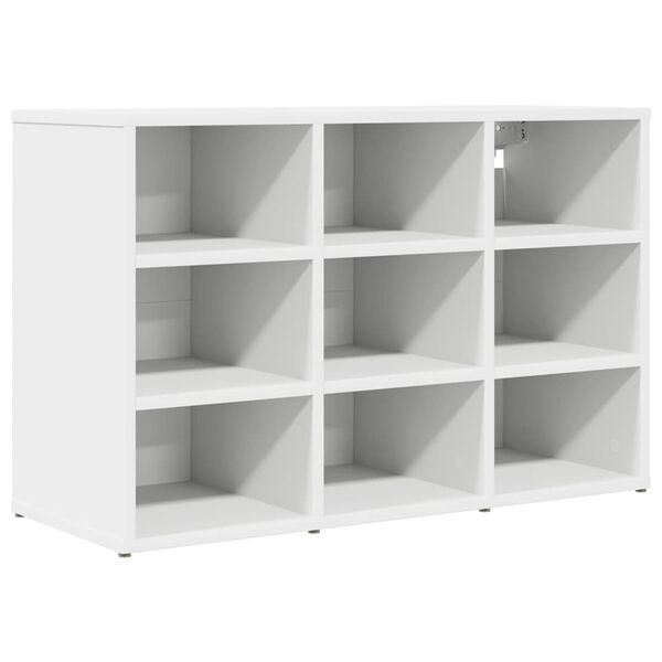 vidaXL Mobile per scarpe Bianco 77,5 x 30 x 51 cm Legno multistrato