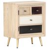 vidaXL Comodino 40x30x50 cm in Legno Massello di Mango