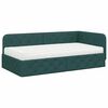 vidaXL Cornice del letto ad angolo Verde Scuro 100 x 200 cm Tessuto
