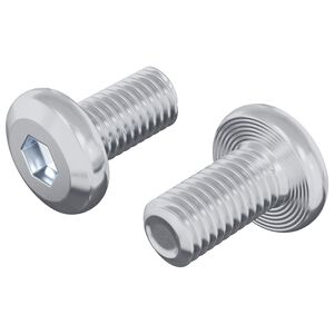 vidaXL Vite di Blocco Tinta unita 2 pz Argento M6 x 12 mm Acciaio