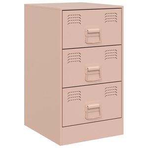 vidaXL Comodino Rosa 34,5x39x62 cm in Acciaio