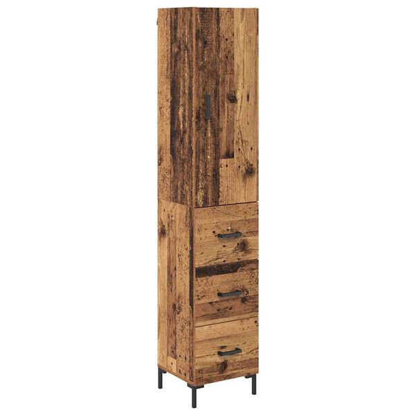 vidaXL Credenza Legno vecchio 69,5 x 34 x 180 cm Legno multistrato