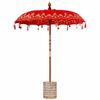 vidaXL Ombrello balinese con base Rosso 185 x 185 x 260 cm