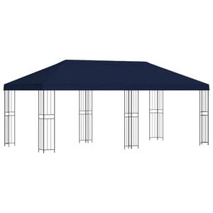 vidaXL Gazebo con pareti laterali 6 x 3 m Blu Poliestere e Acciaio 190