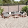 vidaXL Set Divani Giardino 9 pz Cuscini Legno Massello Abete Douglas