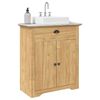 vidaXL Mobile da Bagno con porta BODO Marrone miele 70 x 35 x 80 cm