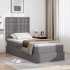 vidaXL Letto con contenitore e LED Grigio 100 x 200 cm Pelle Sintetica