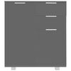 vidaXL Credenza con Finitura Lucida Grigia 71x35x80 cm in Truciolato