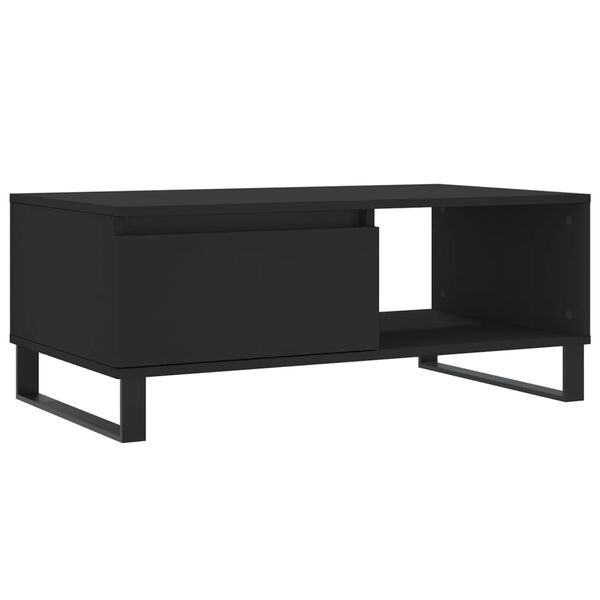 vidaXL Tavolino da Salotto Nero 90x50x36,5 cm in Legno Multistrato