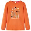 Maglietta da Bambina a Maniche Lunghe Arancione Bruciato 116