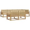 vidaXL Set di divani da esterno 6 pz Bianco e Beige Poliestere