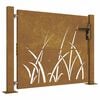 vidaXL Cancello da giardino 100x100 cm con design erba