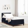 vidaXL Letto a molle con materasso Nero 100 x 200 cm Tessuto