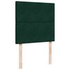 vidaXL Giroletto a Molle con Materasso Verde Scuro 90x190 cm Velluto