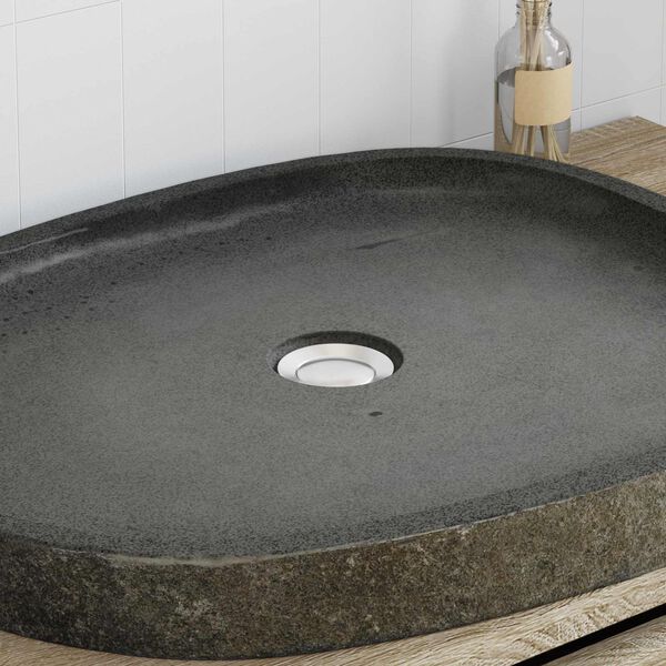 vidaXL Lavabo Grigio 65 x 50 x 6 cm Pietra fiume