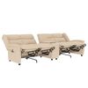 vidaXL Divano Massaggiante 4 Posti con Portabicchieri Crema Similpelle