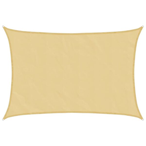 vidaXL Vela Parasole Sabbia 4,5x3,5 m 100% Poliestere Oxford