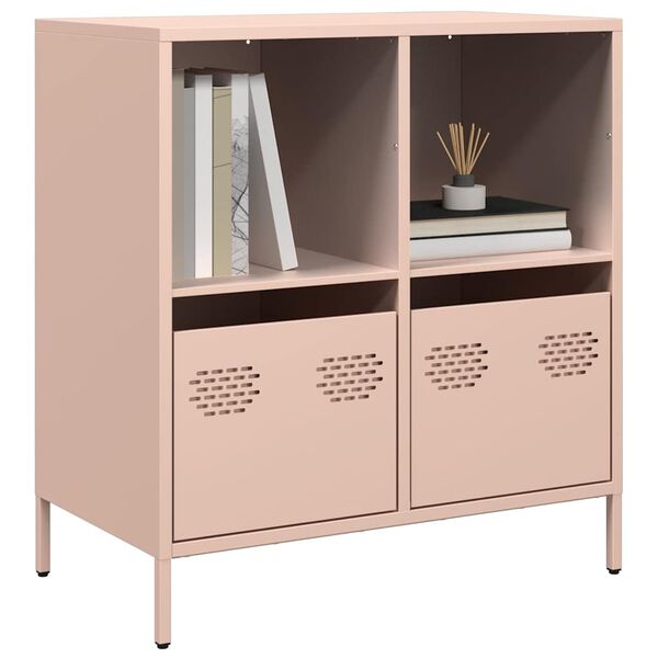 vidaXL Credenza Rosa 68x39x73,5 cm in Acciaio Laminato a Freddo