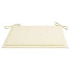 vidaXL Sedie da Giardino con Cuscini Crema 4 pz Legno Massello di Teak