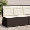vidaXL Panchina da giardino Marrone polyrattan