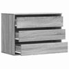 vidaXL Cassettiera Angolare Grigio Sonoma 80x41x58cm Legno Multistrato