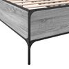 vidaXL Giroletto Grigio Sonoma 90x200 cm Legno Multistrato e Metallo
