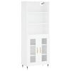vidaXL Credenza Bianca 69,5x34x180 cm in Legno Multistrato