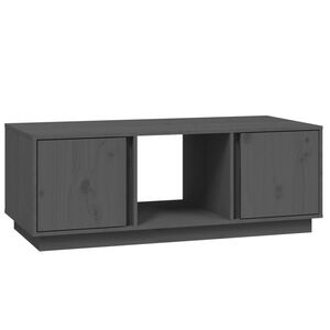 vidaXL Tavolino da Salotto Grigio 110x50x40 cm Legno Massello di Pino