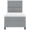 vidaXL Letto a molle con materasso Grigio chiaro 100 x 200 cm Tessuto