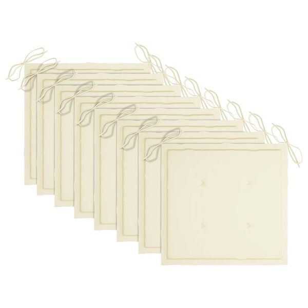 vidaXL Sedie da Giardino Pieghevoli 8 pz con Cuscini Massello Acacia