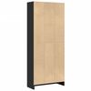 vidaXL Libreria Nera 60x24x143 cm in Legno Multistrato