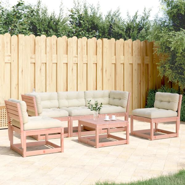 vidaXL Set Divani Giardino 5 pz con Cuscini Legno Massello di Douglas