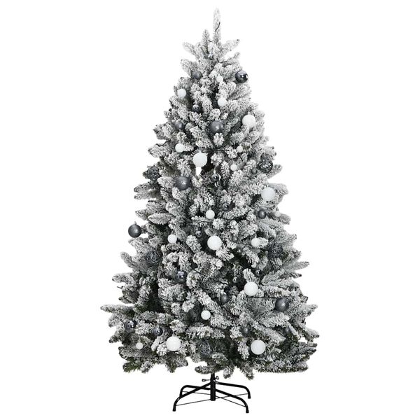 vidaXL Albero Natale Artificiale Incernierato 300 LED e Palline 270 cm